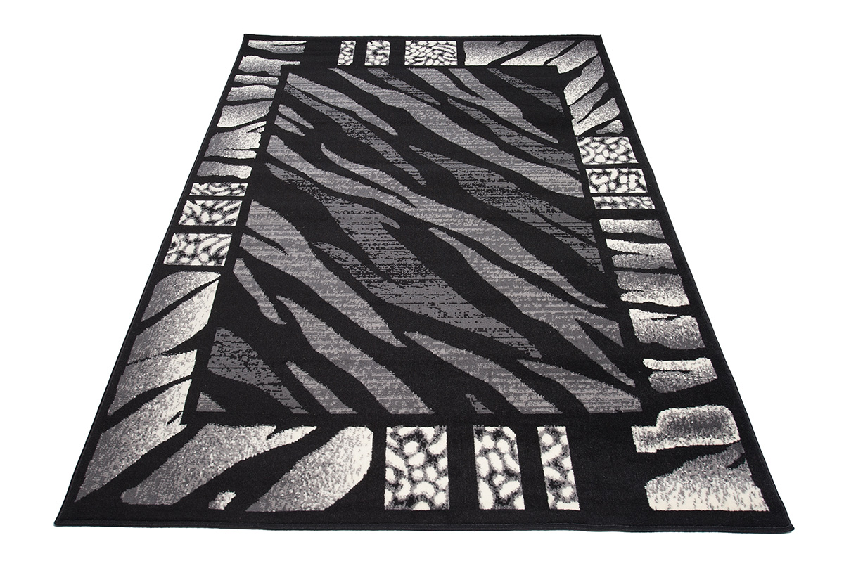 Teppich Dream Modern Grau Schwarz Tigermotiv