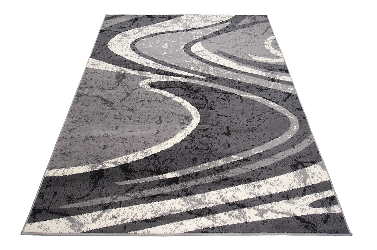 Teppich Dream Abstrakt Grau Breite Wellen