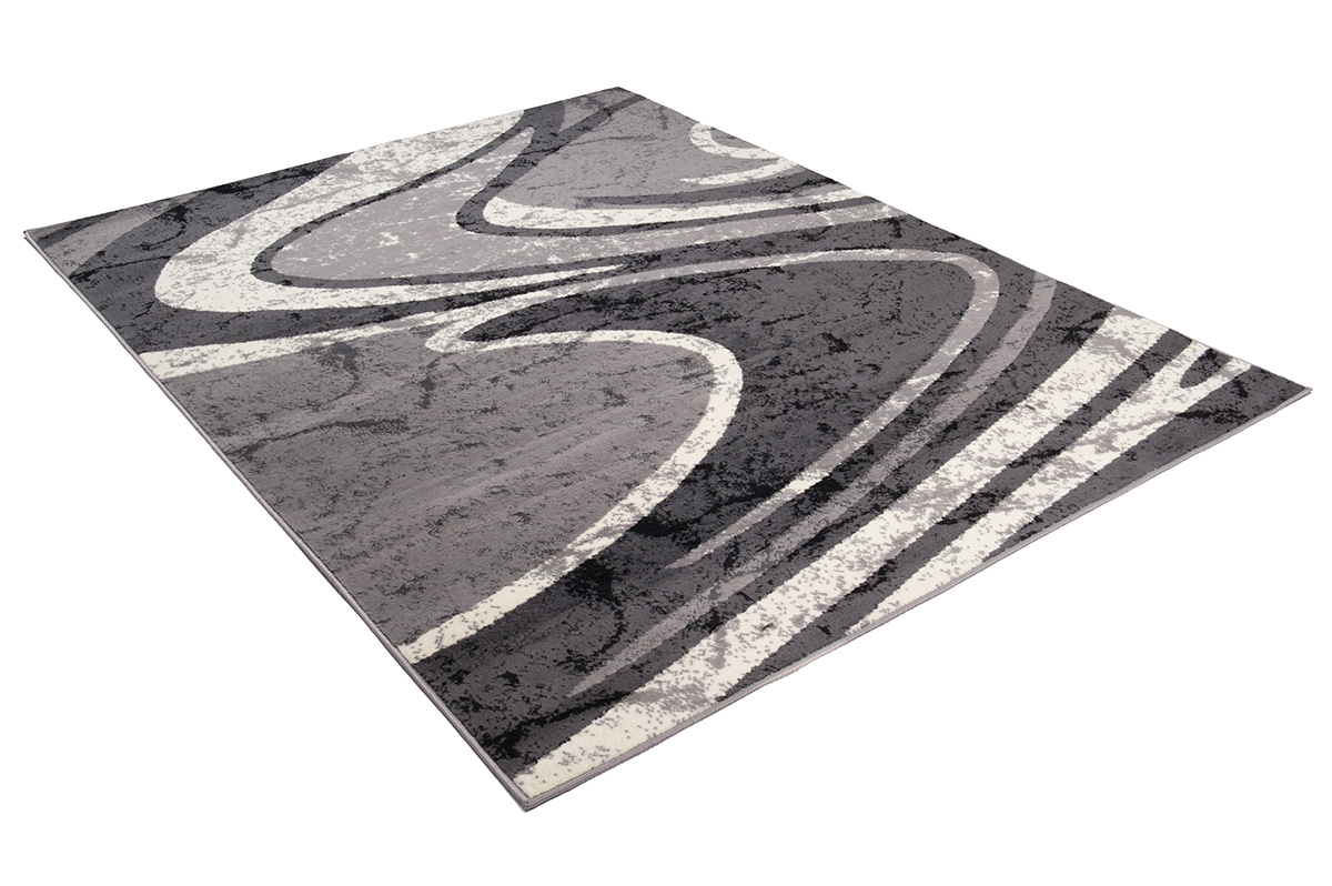 Teppich Dream Abstrakt Grau Breite Wellen
