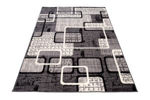 Teppich Dream Grau Schwarz Geometrisch Rechtecke