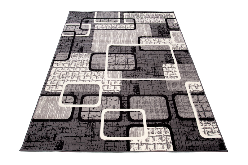 Teppich Dream Grau Schwarz Geometrisch Rechtecke