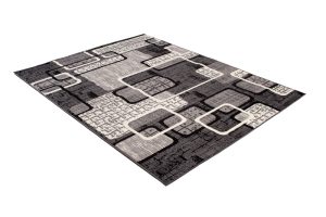 Teppich Dream Grau Schwarz Geometrisch Rechtecke