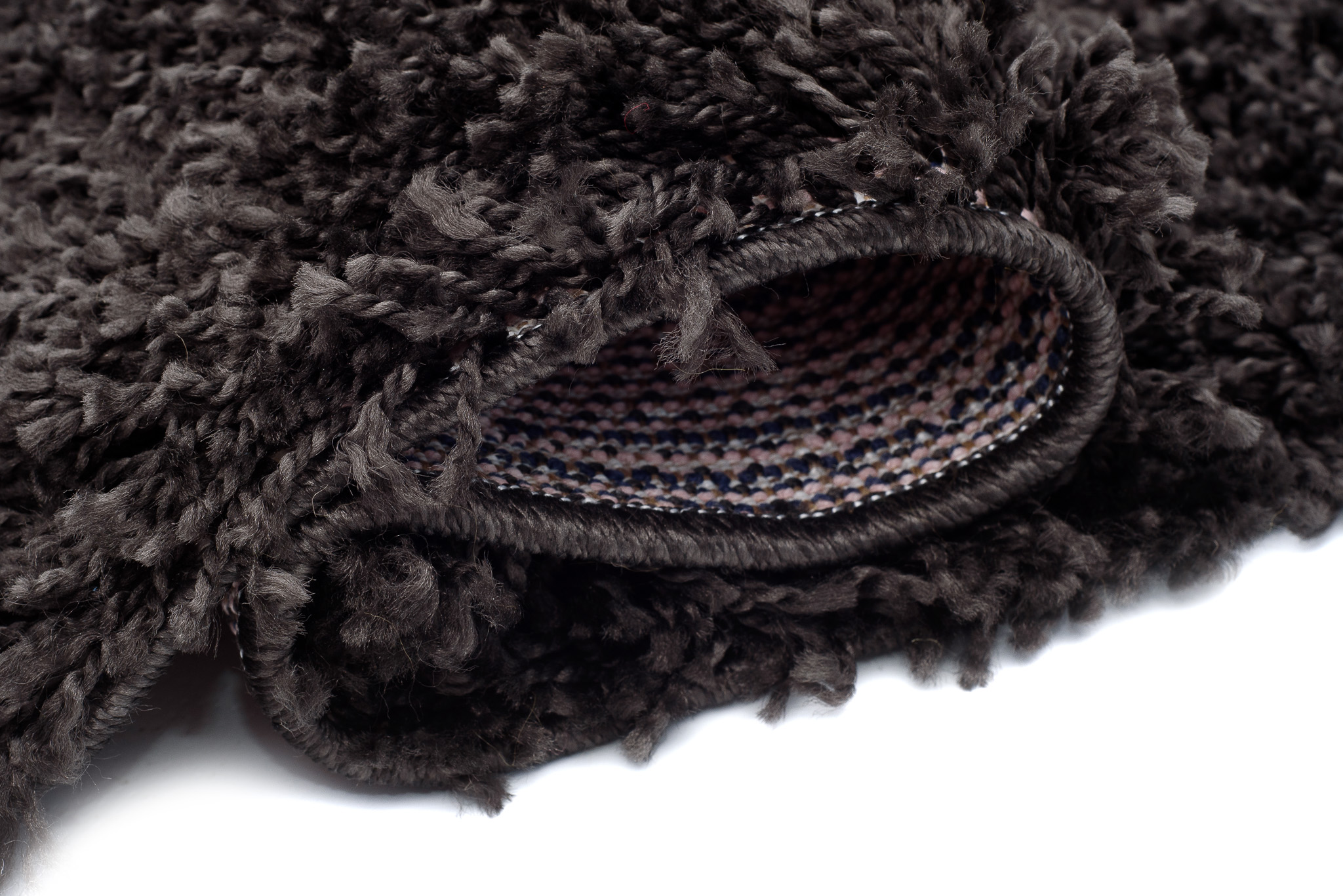 Teppich Essence Shaggy Einfarbig Anthrazit