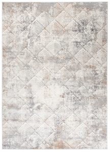 Teppich Valley Grau Beige Geometrisch Quadrat