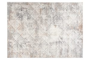 Teppich Valley Grau Beige Geometrisch Quadrat