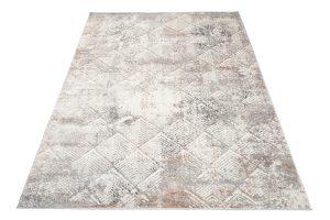 Teppich Valley Grau Beige Geometrisch Quadrat