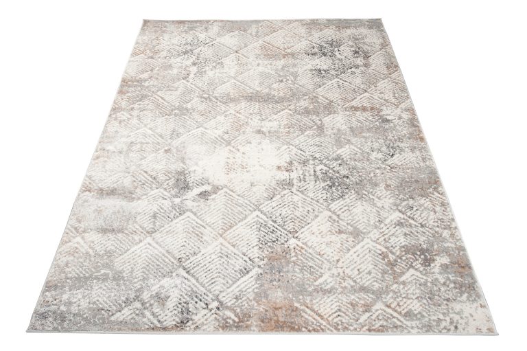 Teppich Valley Grau Beige Geometrisch Quadrat