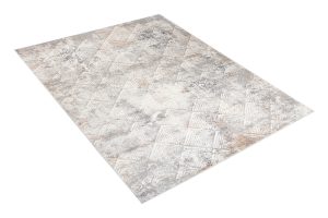 Teppich Valley Grau Beige Geometrisch Quadrat