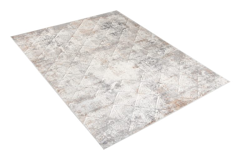 Teppich Valley Grau Beige Geometrisch Quadrat