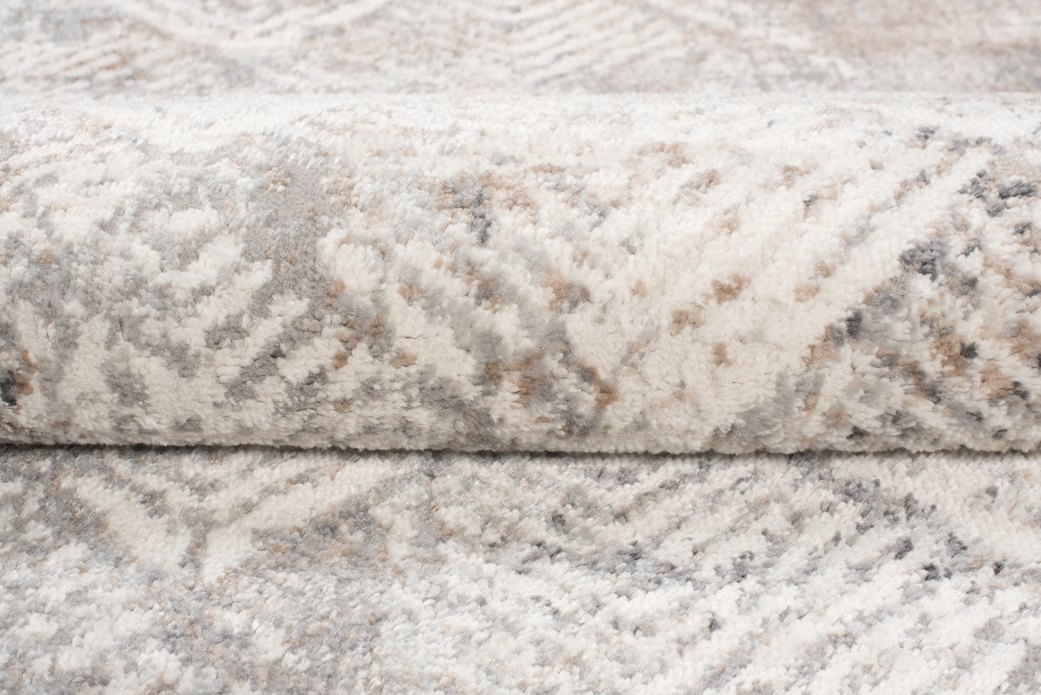 Teppich Valley Grau Beige Geometrisch Quadrat