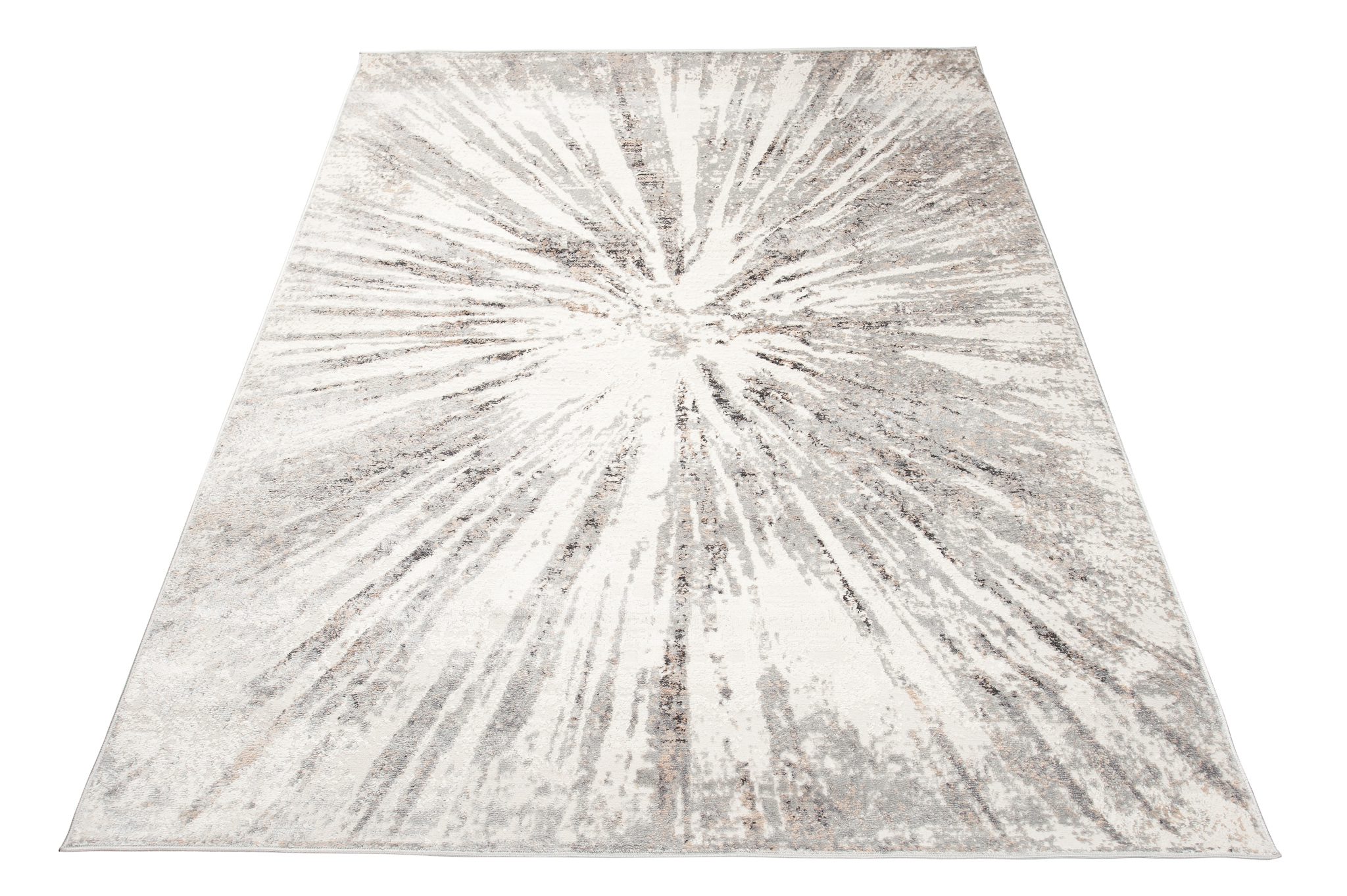 Teppich Valley Grau Beige Abstrakt Glass