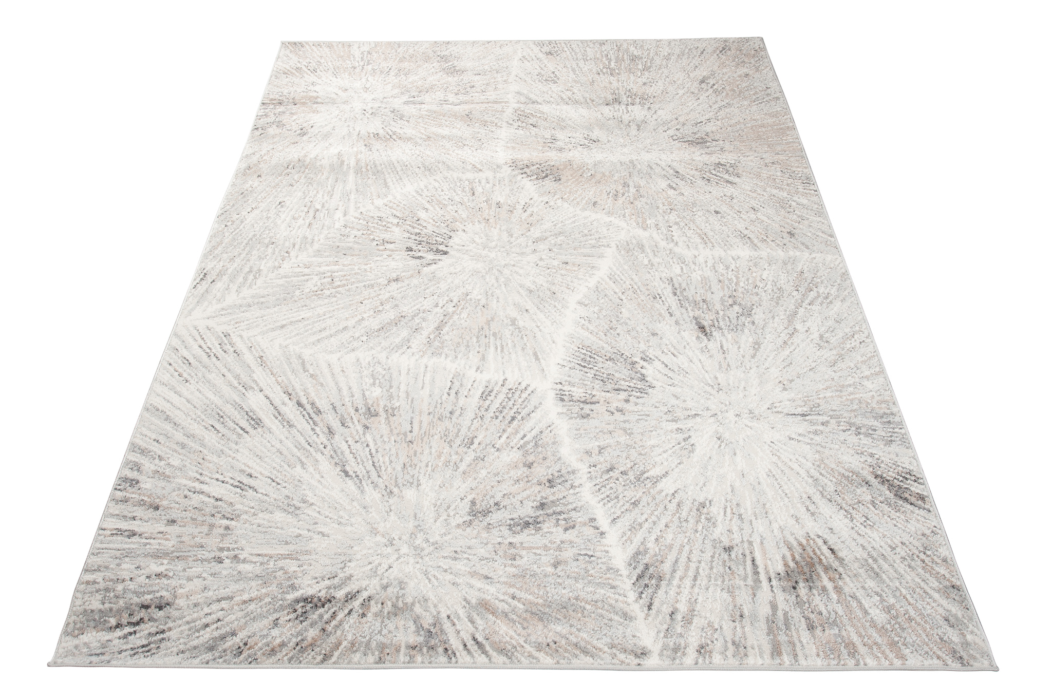 Teppich Valley Grau Fuchsrot Modern Linien