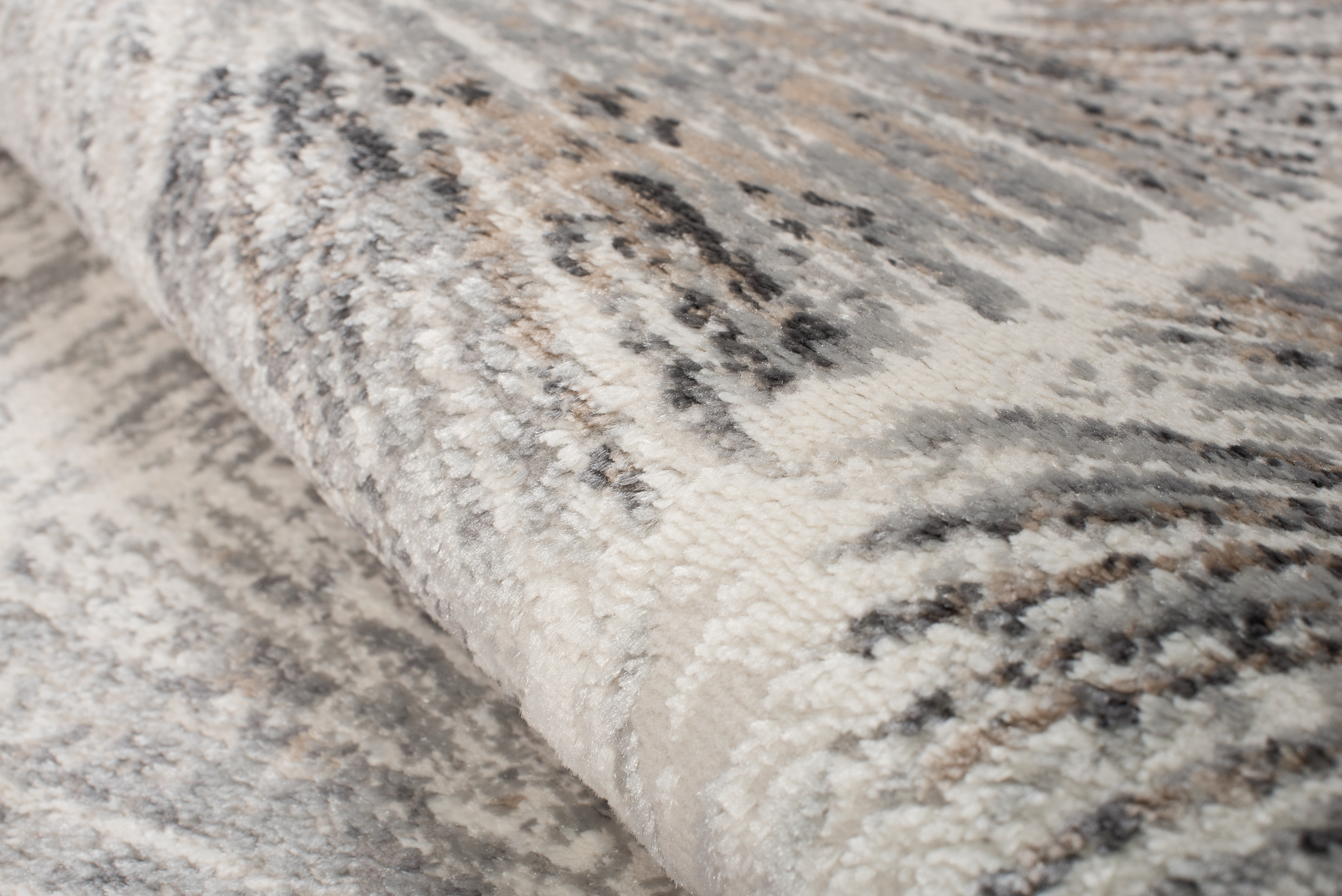 Teppich Valley Grau Fuchsrot Modern Linien