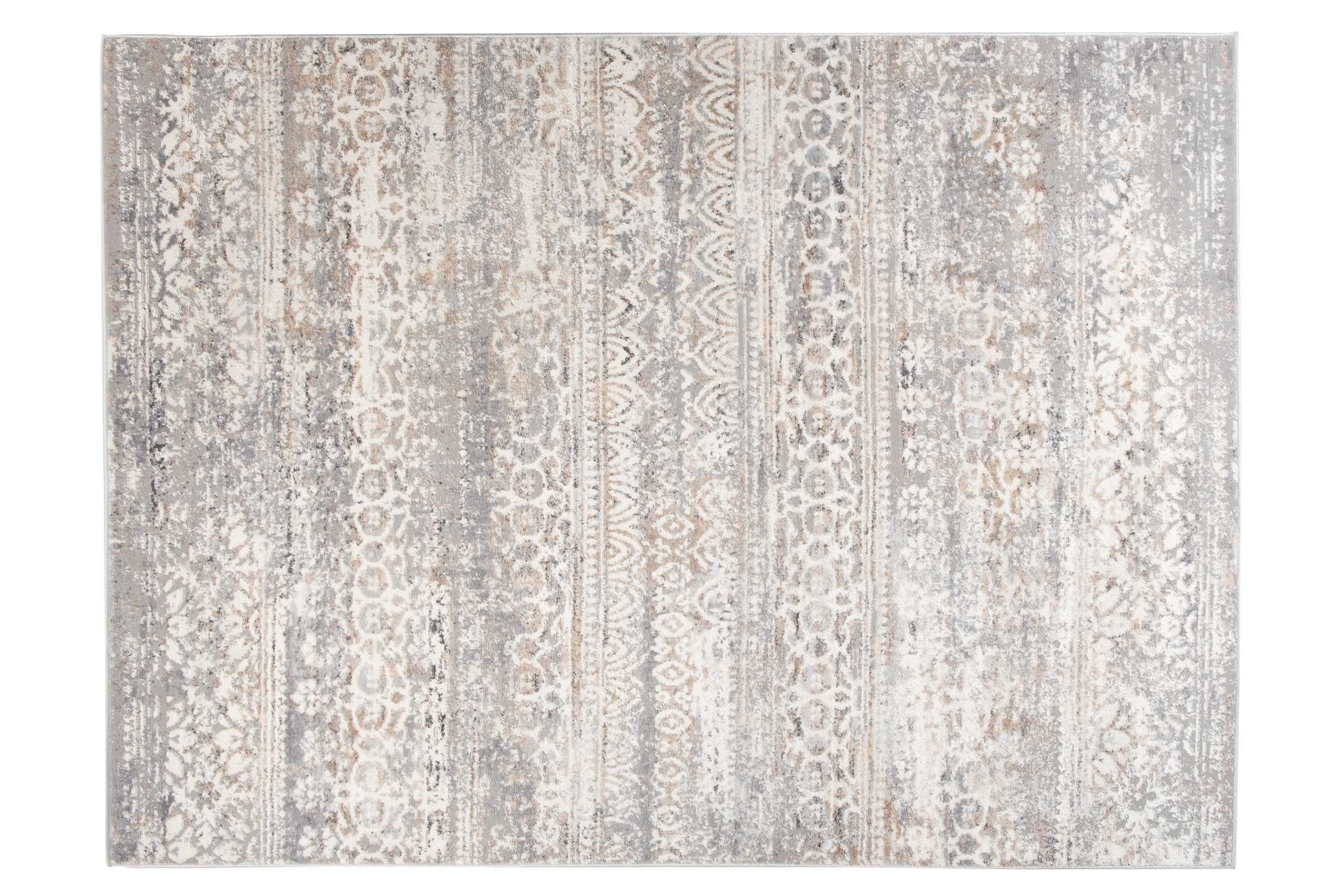 Teppich Valley Grau Mehrfarbig Vintage Blumen