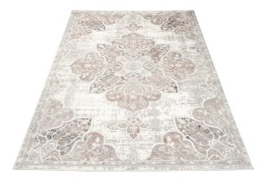 Teppich Valley Grau Beige Vintage Blumen