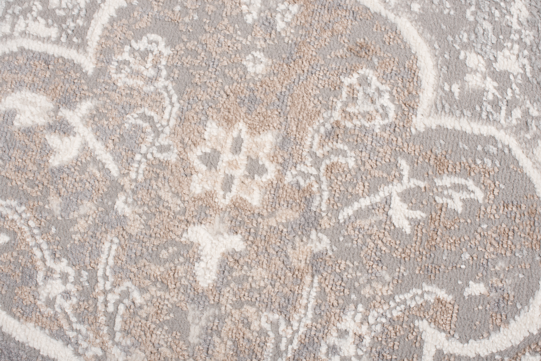 Teppich Valley Grau Beige Vintage Blumen