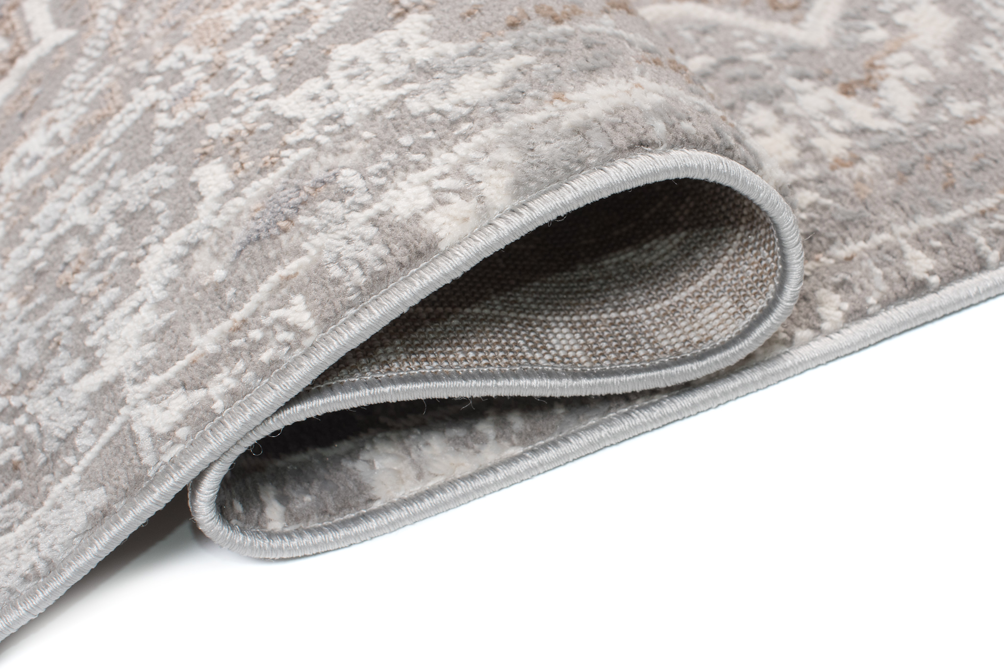 Teppich Valley Grau Beige Vintage Blumen