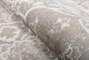 Teppich Valley Grau Beige Vintage Blumen