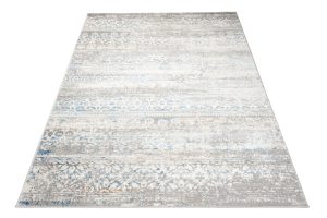 Teppich Valley Grau Blau Blumen Vintage