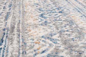 Teppich Valley Grau Blau Blumen Vintage