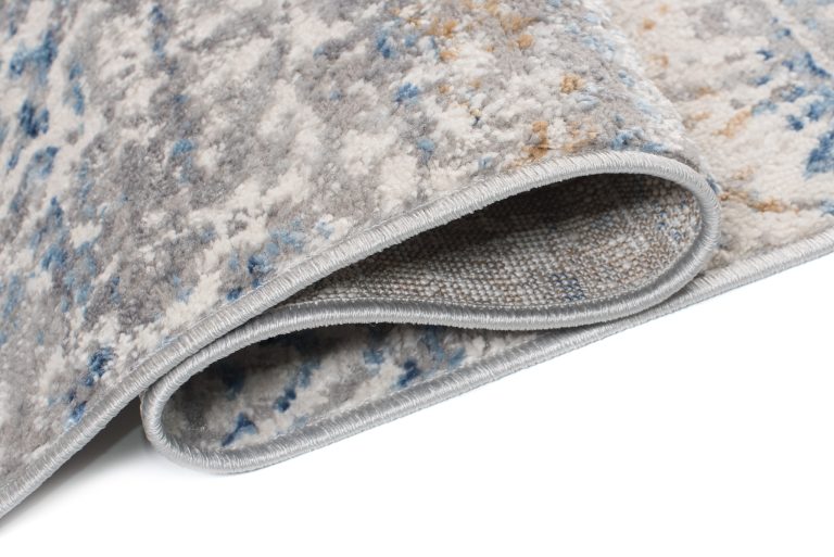 Teppich Valley Grau Blau Blumen Vintage