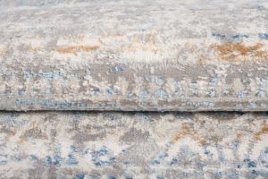 Teppich Valley Grau Blau Blumen Vintage