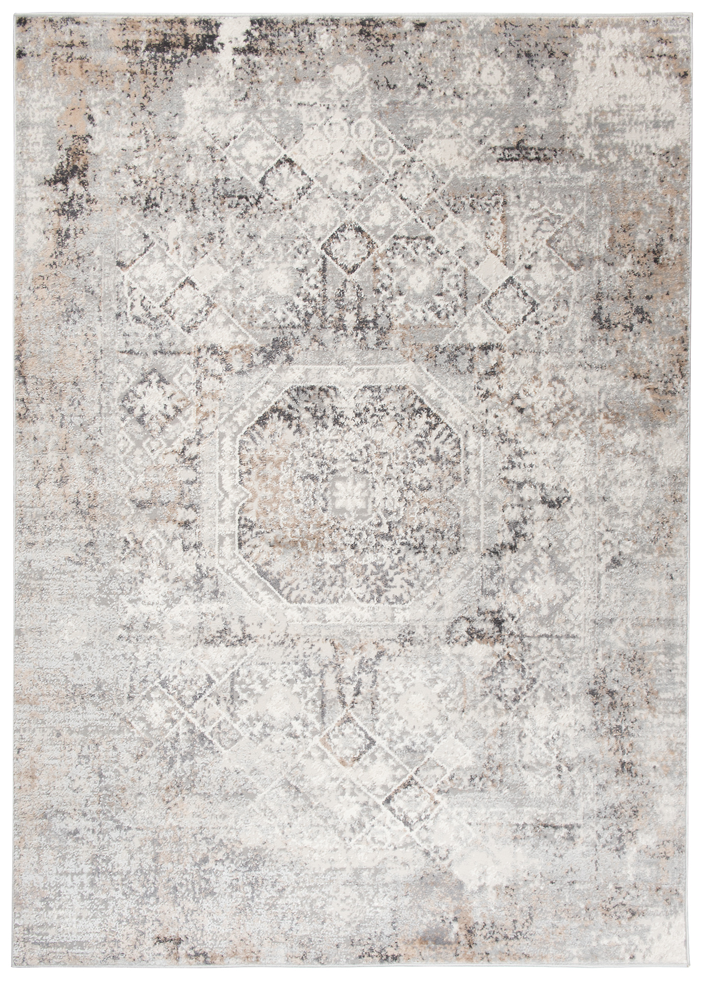 Teppich Valley Grau Beige Vintage Ornamente