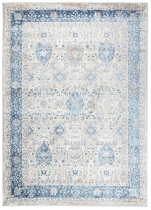 Teppich Valley Grau Blau Ornamente Vintage