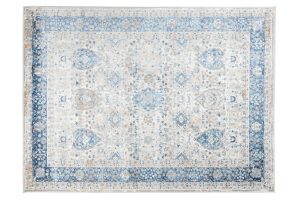Teppich Valley Grau Blau Ornamente Vintage