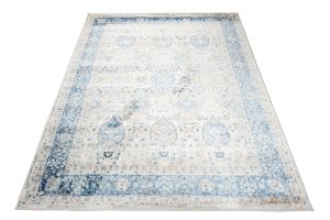 Teppich Valley Grau Blau Ornamente Vintage