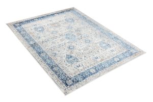 Teppich Valley Grau Blau Ornamente Vintage