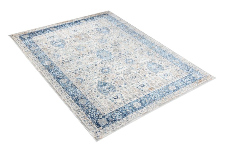 Teppich Valley Grau Blau Ornamente Vintage