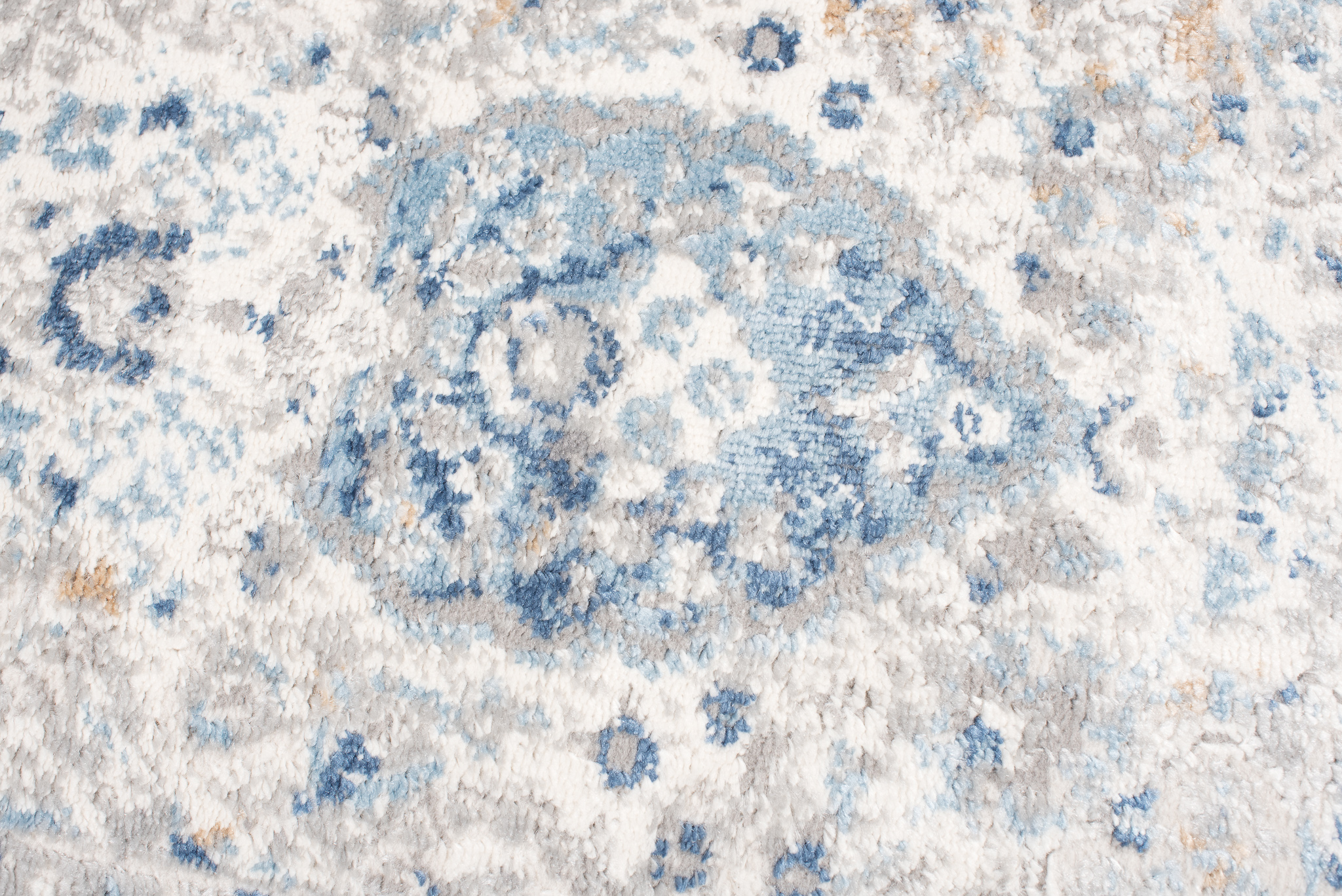 Teppich Valley Grau Blau Ornamente Vintage