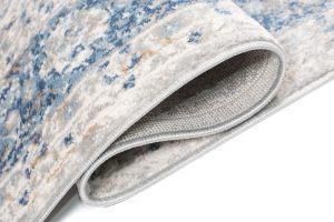 Teppich Valley Grau Blau Ornamente Vintage