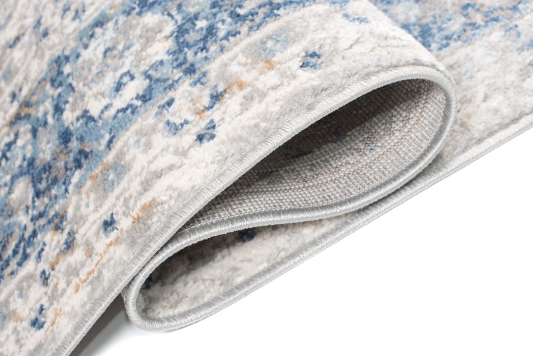 Teppich Valley Grau Blau Ornamente Vintage