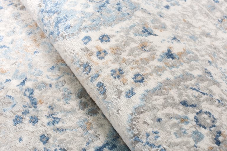 Teppich Valley Grau Blau Ornamente Vintage