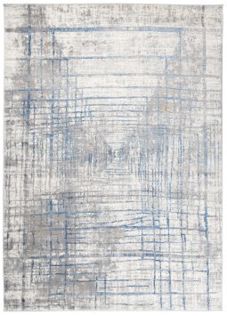 Teppich Valley Grau Blau Abstrakt Linien