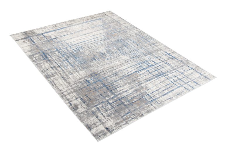 Teppich Valley Grau Blau Abstrakt Linien