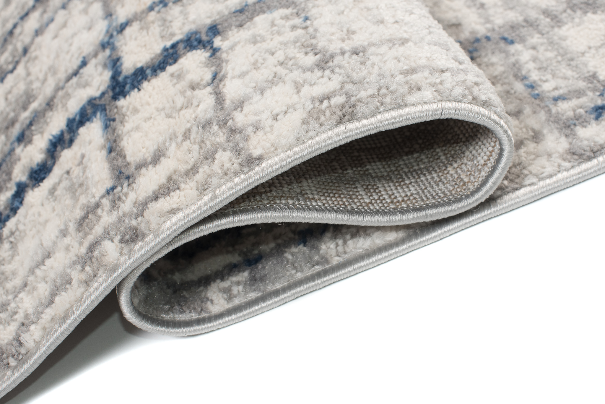 Teppich Valley Grau Blau Abstrakt Linien