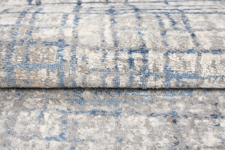 Teppich Valley Grau Blau Abstrakt Linien