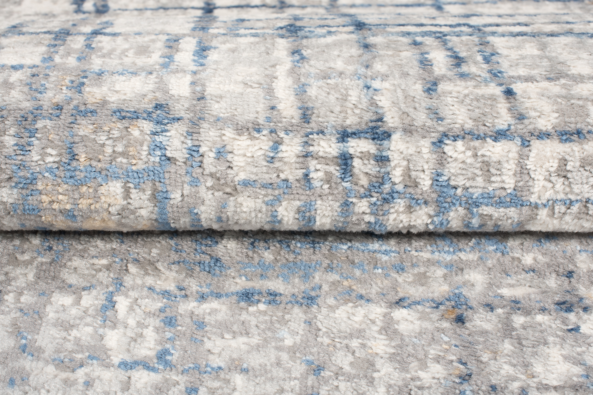 Teppich Valley Grau Blau Abstrakt Linien