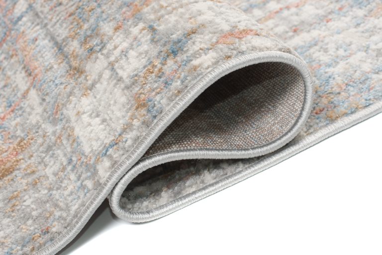 Teppich Valley Grau Lachsfarbe Abstrakt Linien