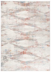 Teppich Valley Grau Lachsfarbe Geometrisch