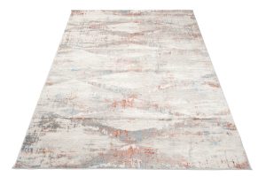 Teppich Valley Grau Lachsfarbe Geometrisch