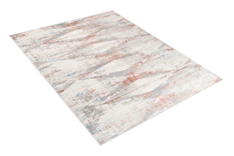 Teppich Valley Grau Lachsfarbe Geometrisch