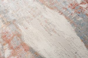 Teppich Valley Grau Lachsfarbe Geometrisch