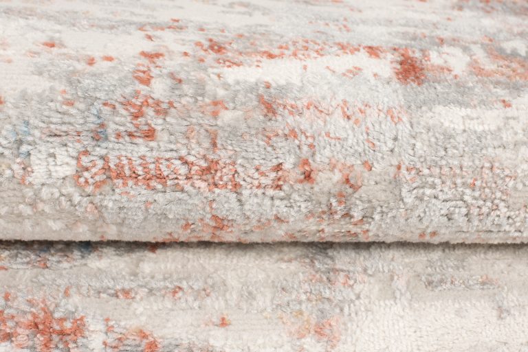 Teppich Valley Grau Lachsfarbe Geometrisch