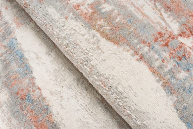 Teppich Valley Grau Lachsfarbe Geometrisch