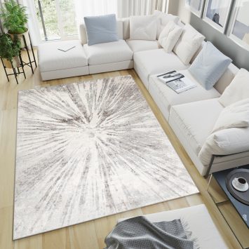 Teppich Valley Grau Beige Abstrakt Glass