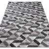 Teppich Maya Grau Schwarz Abstrakt Zigzags